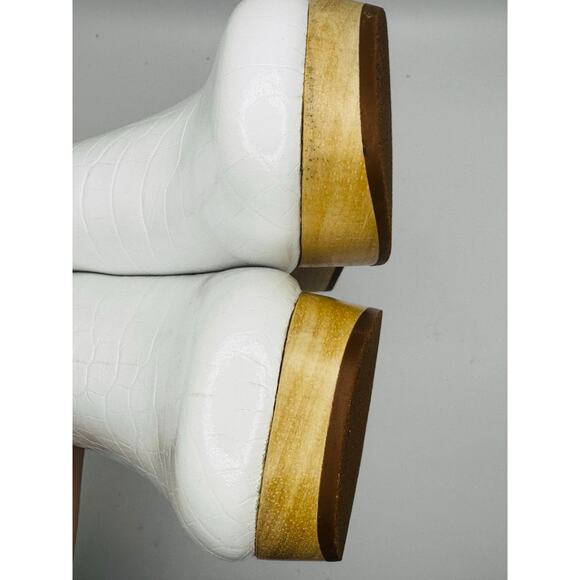 RACHEL COMEY TOMAN CLOG - WHITE Embossed leather mules size 6 - Picture 2 of 10